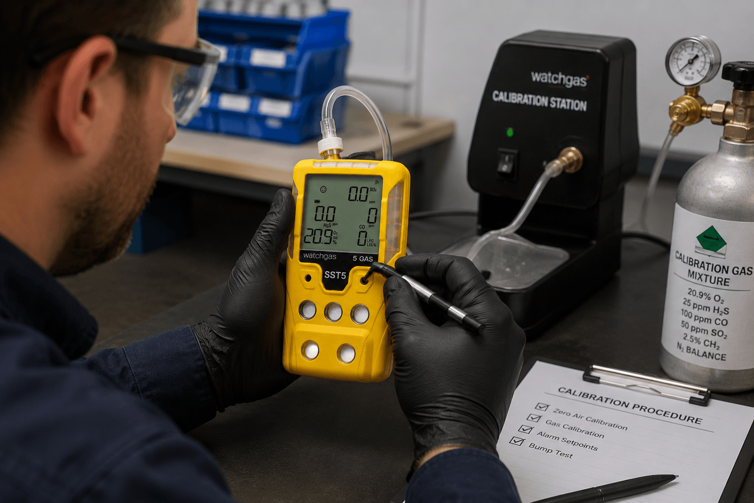 Gas detector calibration
